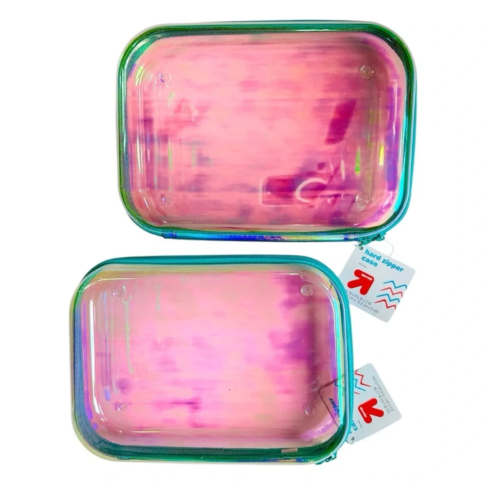 2pc Up & Up Hard Side Zipper Pencil Case in Iridescent